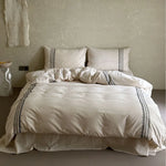 Duvet Cover Set Cotton Satin Breathable Hotel Closure