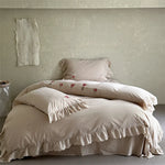Duvet Cover Set Cotton Satin Breathable Hotel Closure