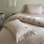 Duvet Cover Set Cotton Satin Breathable Hotel Closure