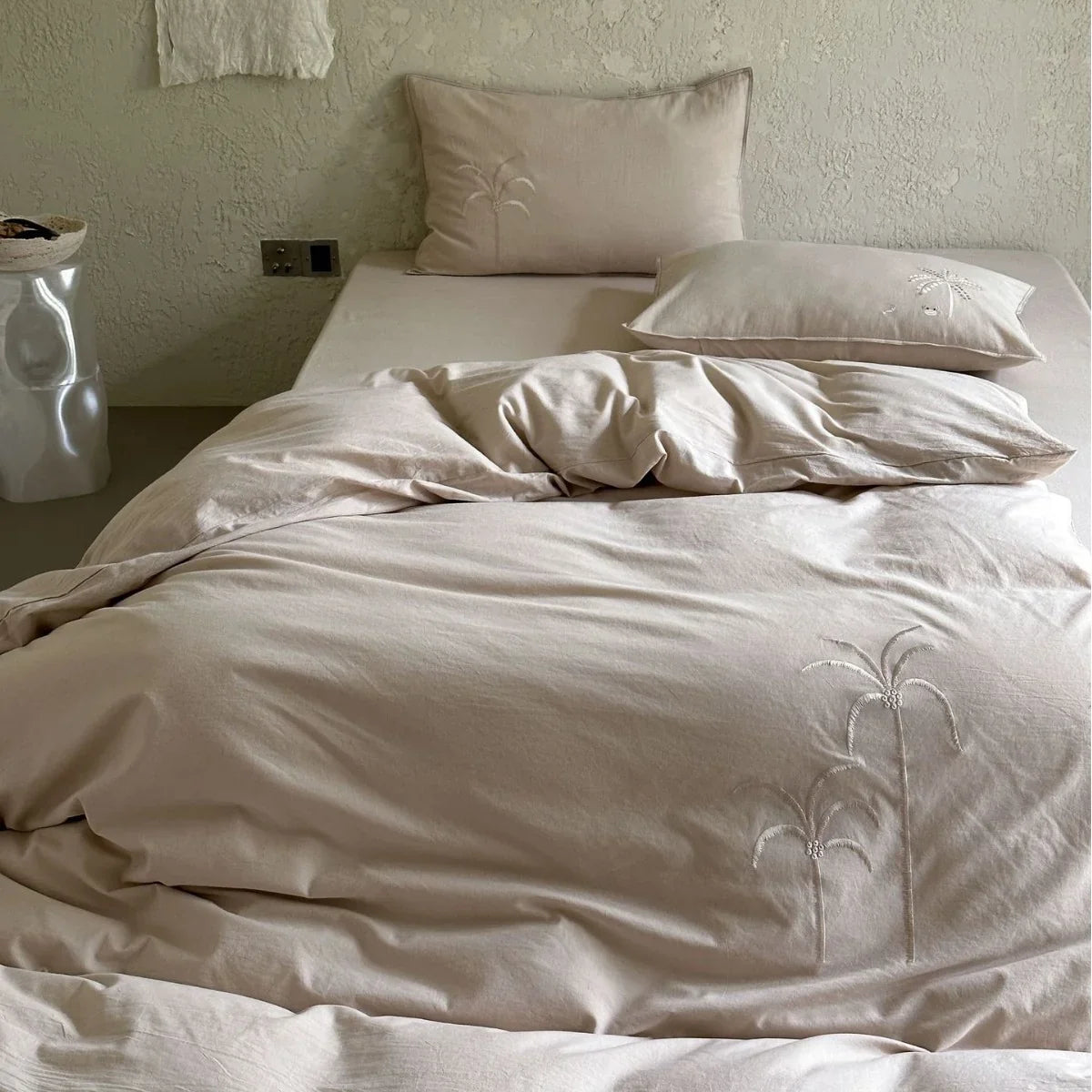 Duvet Cover Set Cotton Satin Breathable Hotel Closure