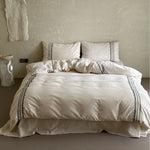 Duvet Cover Set Cotton Satin Breathable Hotel Closure