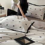 Duvet Cover Set Cotton Satin Butterfly Motif Four-Piece