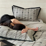 Duvet Cover Set Cotton Satin Butterfly Motif Four-Piece