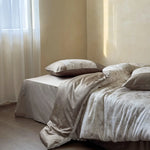 Duvet Cover Set Cotton Satin Jacquard Breathable Temperature Regulating