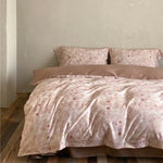 Duvet Cover Set Cotton Satin Jacquard Button Closure