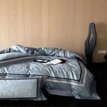Duvet Cover Set Cotton Satin Jacquard Concealed Zipper