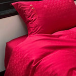 Duvet Cover Set Cotton-Satin Jacquard Concealed Zipper