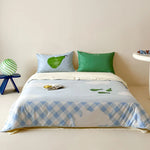 Duvet Cover Set Cotton Satin Reversible Concealed Zipper