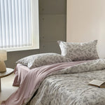 Duvet Cover Set Cotton Satin Reversible Temperature-Regulating