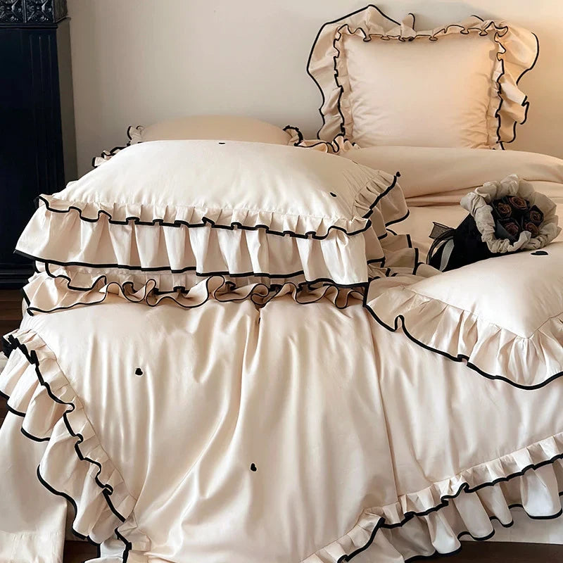 Duvet Cover Set Cotton Satin Temperature-Regulating