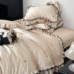 Duvet Cover Set Cotton Satin Temperature-Regulating