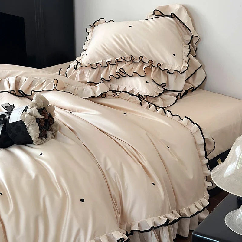 Duvet Cover Set Cotton Satin Temperature-Regulating