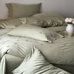 Duvet Cover Set Cotton Satin Tonal Floral Jacquard