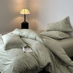 Duvet Cover Set Cotton Satin Tonal Floral Jacquard
