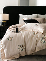 Duvet Cover Set Cotton Satin Watercolor Floral