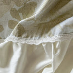 Duvet Cover Set Jacquard Floral Satin Trim Hidden Zipper
