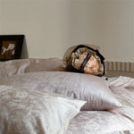 Duvet Cover Set Jacquard Satin Floral Relief 4-Piece Set