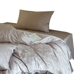 Duvet Cover Set Jacquard Satin Floral Relief 4-Piece Set