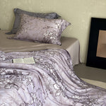 Duvet Cover Set Jacquard Tonal Floral Silky-Matte 4-Piece