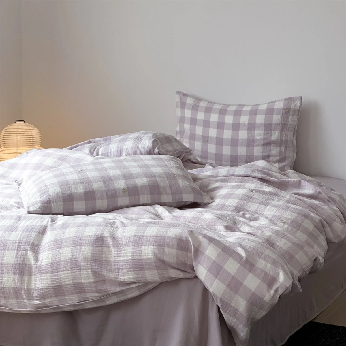 Duvet Cover Set Lightweight Cotton Muslin 4-Piece