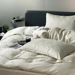 Duvet Cover Set Lyocell Satin Jacquard Leopard Pattern