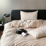 Duvet Cover Set Lyocell Satin Jacquard Leopard Pattern