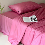 Duvet Cover Set Lyocell Satin Jacquard Leopard Pattern