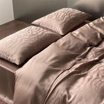 Duvet Cover Set Lyocell Satin Jacquard Leopard Pattern