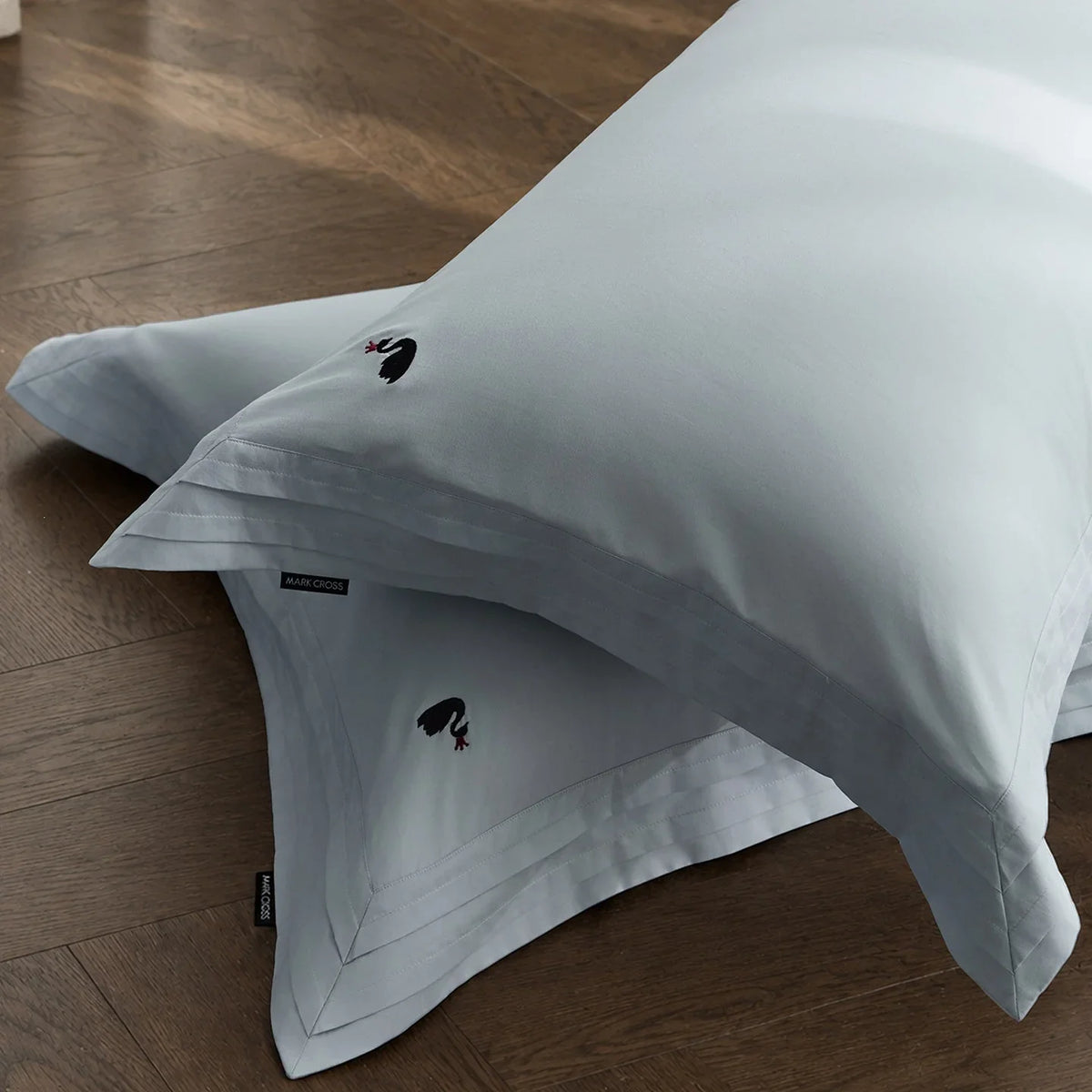 Duvet Cover Set Mako Cotton Satin Monogram Embroidery