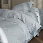 Duvet Cover Set Mako Cotton Satin Monogram Embroidery