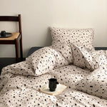 Duvet Cover Set Mako Cotton Satin Reversible 4-Piece