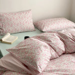 Duvet Cover Set Mako Cotton Satin Reversible 4-Piece
