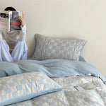 Duvet Cover Set Reversible Cotton Percale 4-Piece