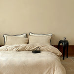 Duvet Cover Set Reversible Cotton Satin Concealed Zipper
