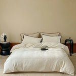 Duvet Cover Set Reversible Cotton Satin Concealed Zipper