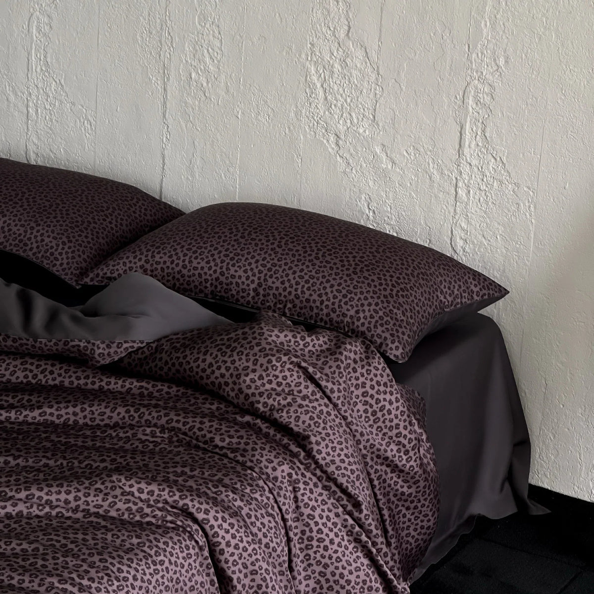 Duvet Cover Set Reversible Satin Tonal Leopard 200x230cm