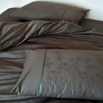Duvet Cover Set Satin Floral Jacquard 4-Piece