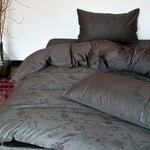 Duvet Cover Set Satin Floral Jacquard 4-Piece
