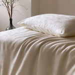Duvet Cover Set Satin Jacquard Hidden Zipper & Machine Washable