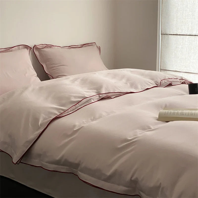 Duvet Cover Set Satin Microfiber Allergy-Resistant 4-Piece
