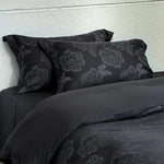 Duvet Cover Set Satin Tone-On-Tone Jacquard & Temperature-Regulating