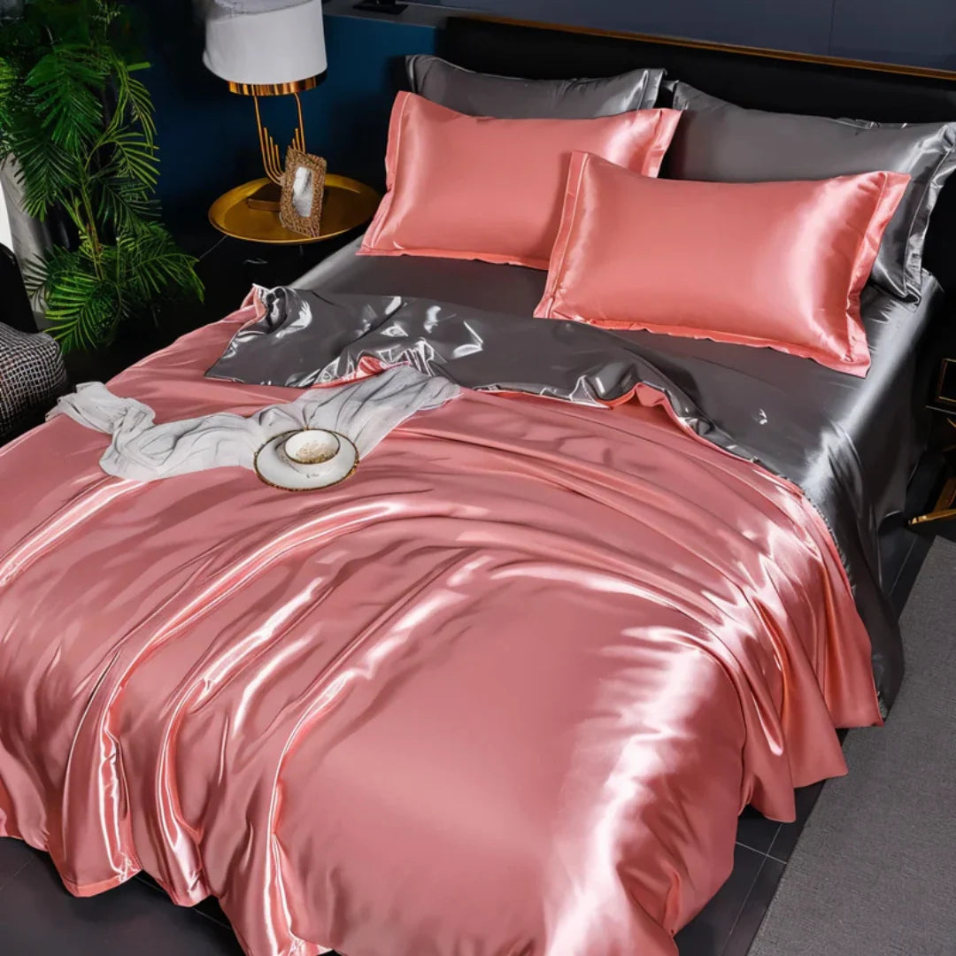 Duvet Cover Set Silk-Like Satin Breathable & Hypoallergenic