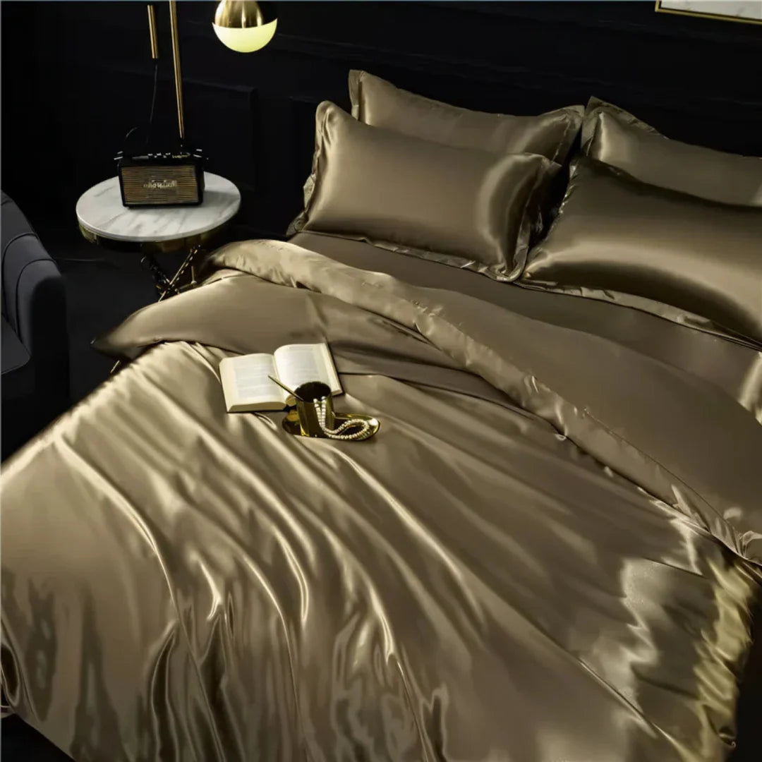 Duvet Cover Set Silk-Like Satin Breathable & Hypoallergenic