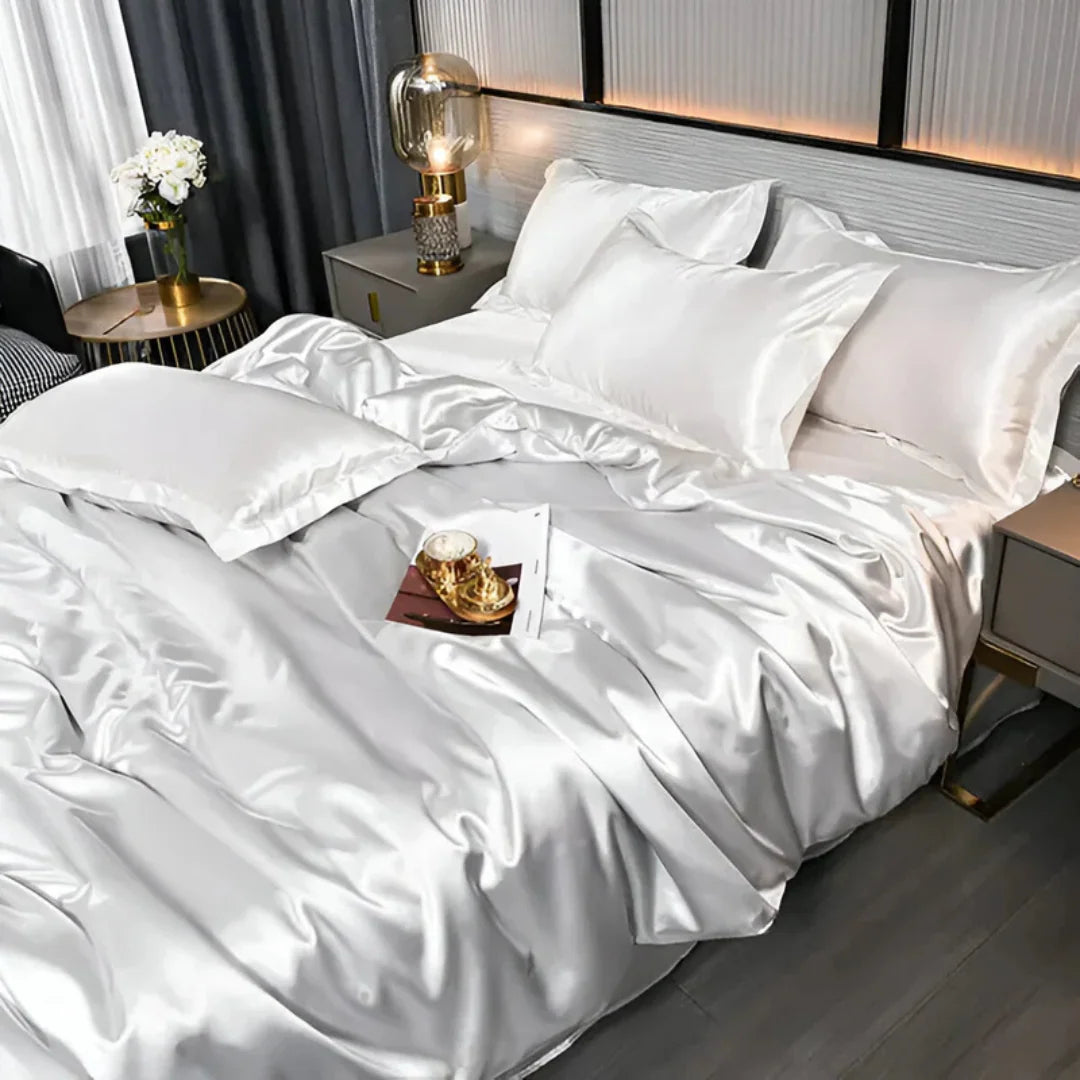 Duvet Cover Set Silk-Like Satin Breathable & Hypoallergenic