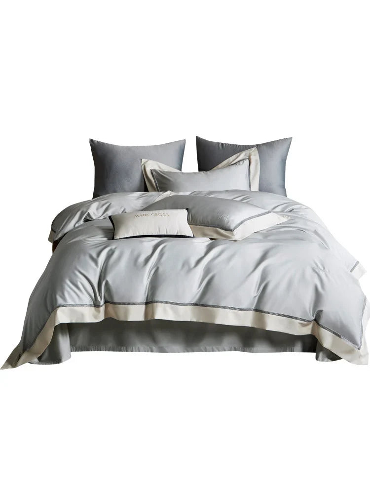 Duvet Cover Set Silky-Matte Satin Matching Pillowcases