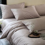 Duvet Cover Set Silky Satin Floral Embroidery