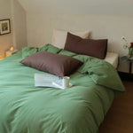 Duvet Cover Set Temperature-Regulating Cotton Satin 4-Piece
