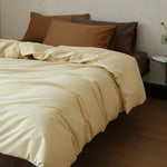 Duvet Cover Set Temperature-Regulating Cotton Satin 4-Piece