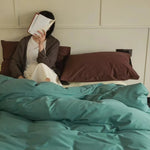 Duvet Cover Set Temperature-Regulating Cotton Satin 4-Piece