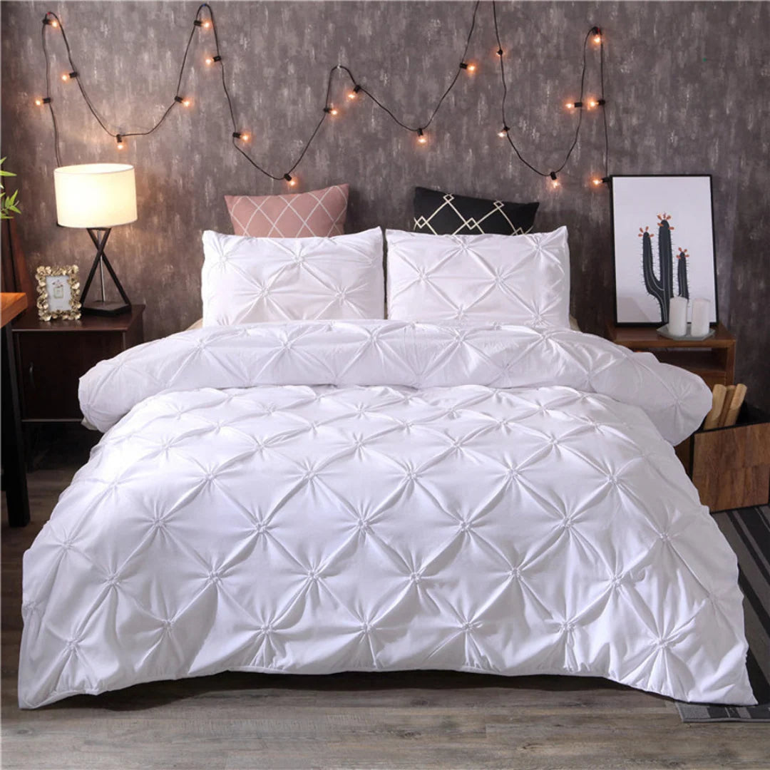 Duvet Cover Set Tufted Textured 100% Cotton Hypoallergenic